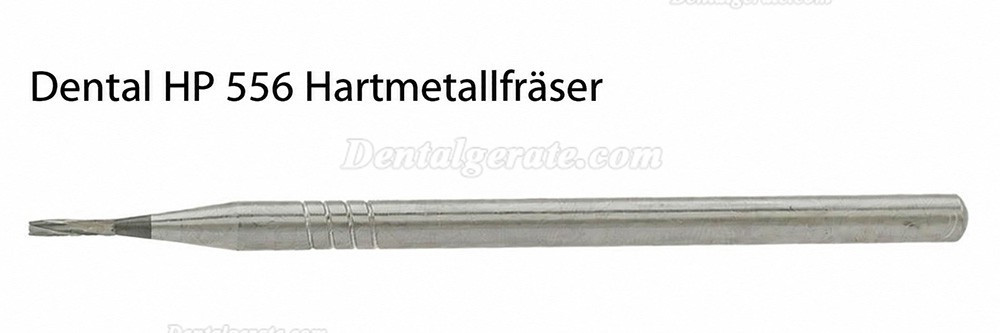 10 St&uuml;ck HP 555 556 557 558 Handst&uuml;ck-Schaft(HP) Hartmetallbohrer Zahnmedizin Gerade Fissur Querschnitt Zahnbohrer